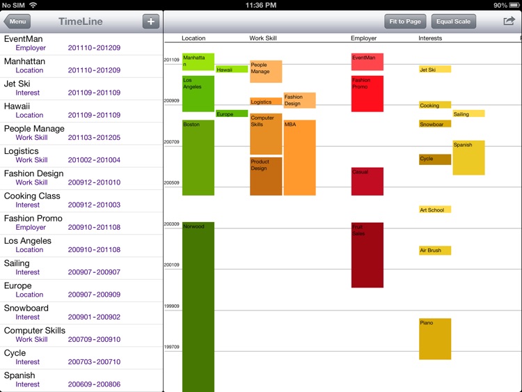 Resume TimeLine