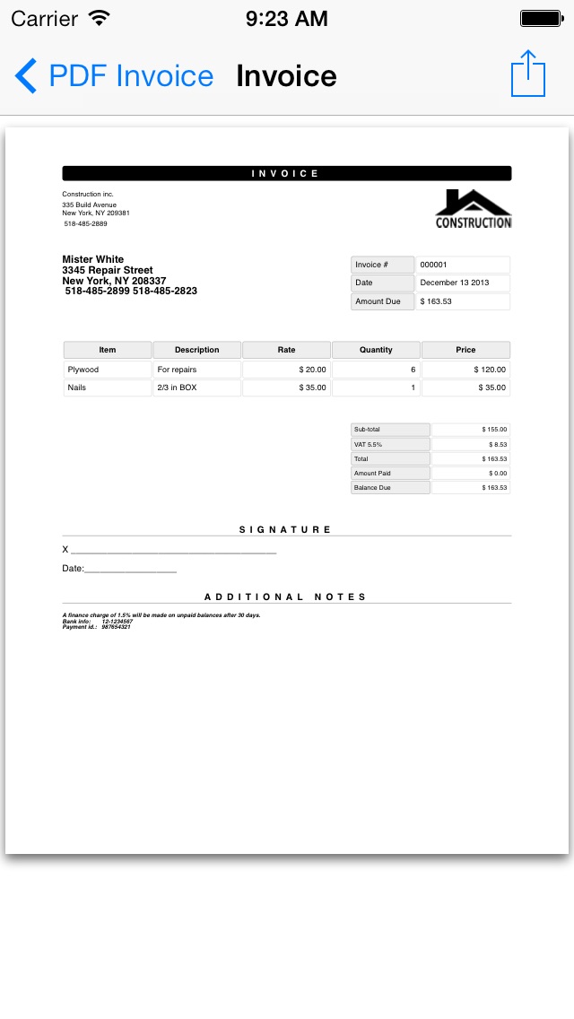 simple invoice maker create pdf from your iphone app price drops