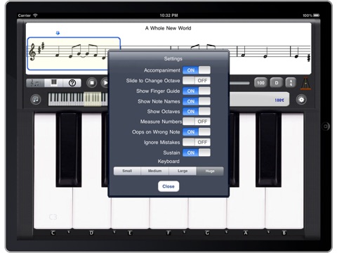 ezPiano for iPad: 100+ Songs with Full Accompaniment! screenshot 4