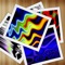 Play and interact with abstract, psychedelic artwork and your photos on your virtual coffee table