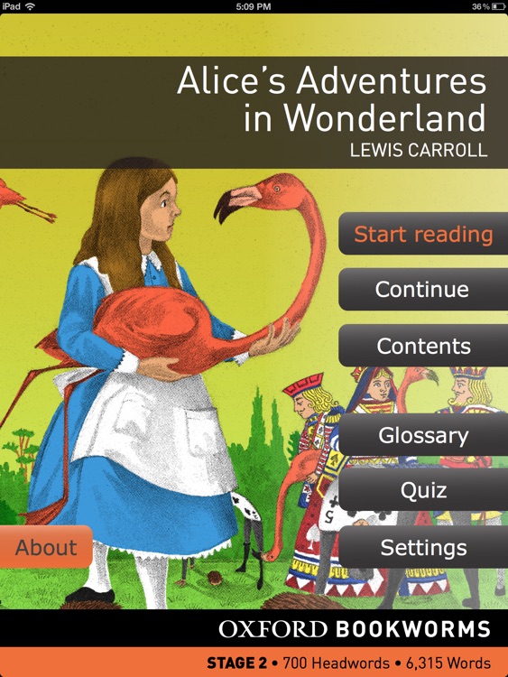 Alice's Adventures in Wonderland: Oxford Bookworms Stage 2 Reader (for iPad)