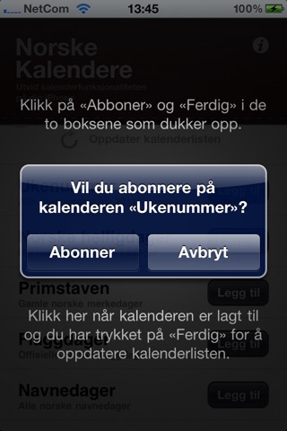 Norske Kalendere screenshot 2