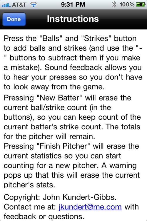 steeRIKE! Pitch Counter