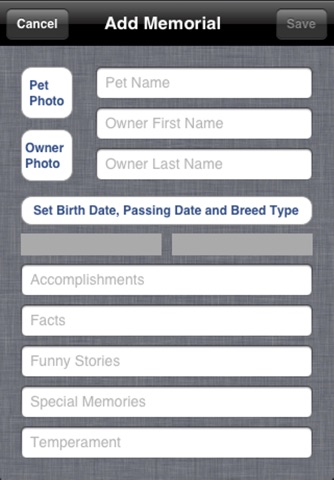 iPet Memorial - The Memory of Your Dog, Cat or Other Precious Pet Can Remain and Be Shared With Others screenshot 2