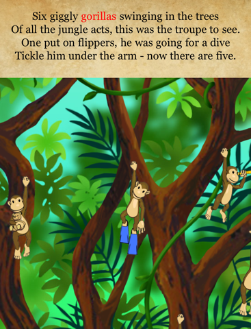 Ten Giggly Gorillas story book for children - Wasabi Productions screenshot 2