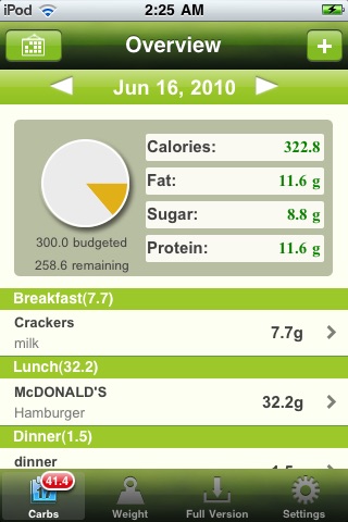 Carb Master Free - Daily Carbohydrate Tracker