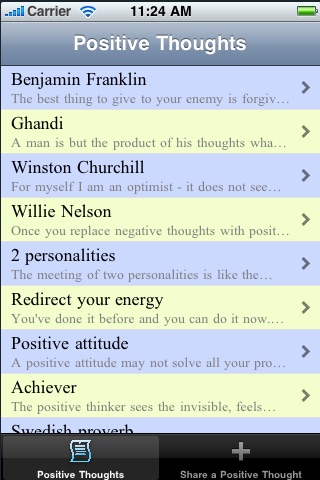 Positive Thoughts - Growing List of Positive Thoughts screenshot 3
