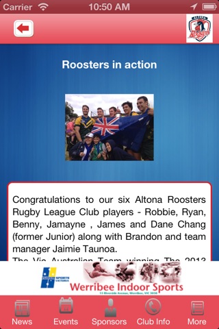 Altona Roosters Rugby League Club screenshot 2