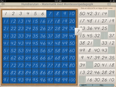 Hundrarutan – Matematik med Montessoripedagogik screenshot 2