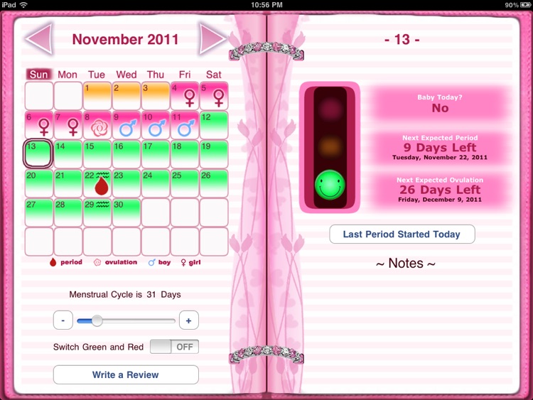 Maybe Baby 2016 for iPad - Fertility / Ovulation Diary, Period Tracker, Menstrual Calendar, Pregnancy & Gender Predictor