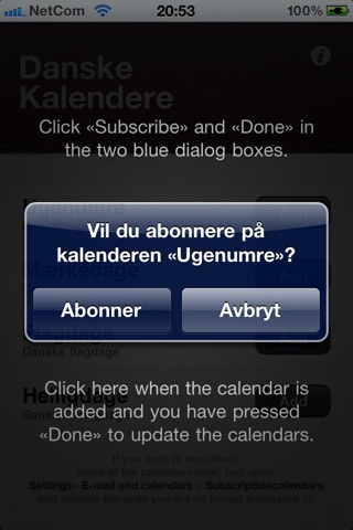 Danske Kalendere screenshot 2