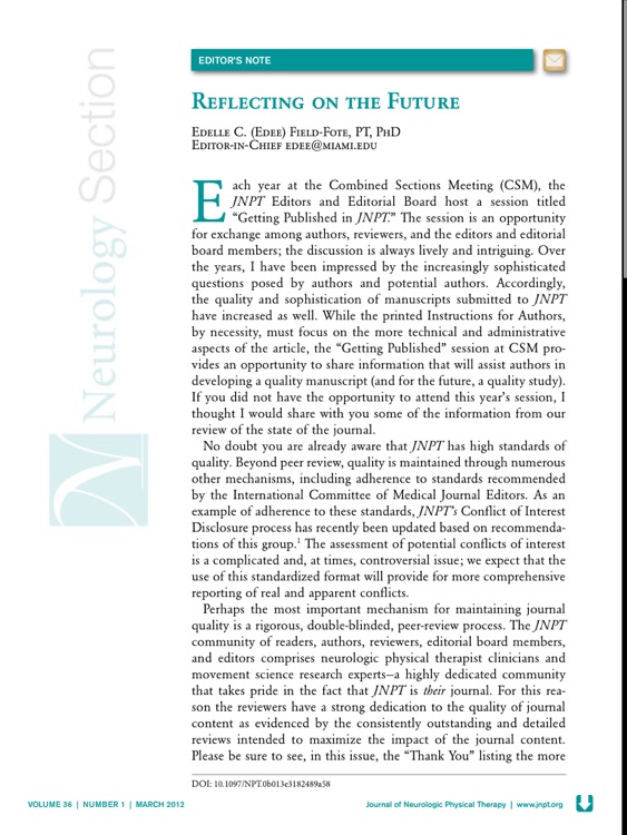 Journal of Neurologic Physical Therapy