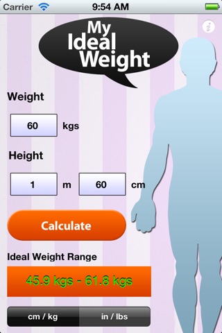 My Ideal Weight Calculator screenshot 2