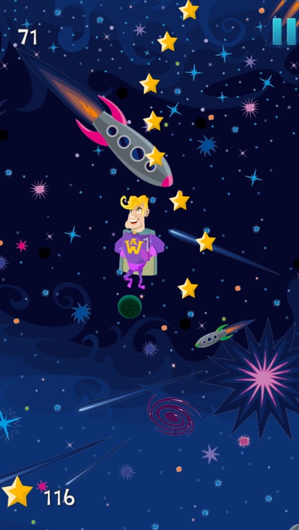 A super-hero in space – action jumping game from another galaxy with heroes