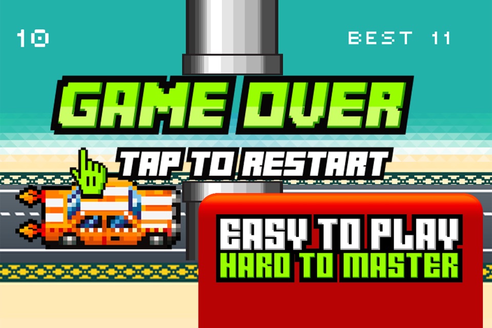 Hoppy Car Racing Free Classic Pixel Arcade Games screenshot 4