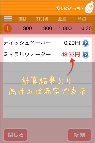 安いのどっち？電卓 screenshot 3