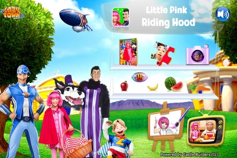 LazyTown's Adventures LITE – Little Pink Riding Hood Video Storybook with Narration, Puzzle Games, Coloring Pages, Photo-Booth, Music Videos, Training Videos and Cooking Recipes screenshot 4