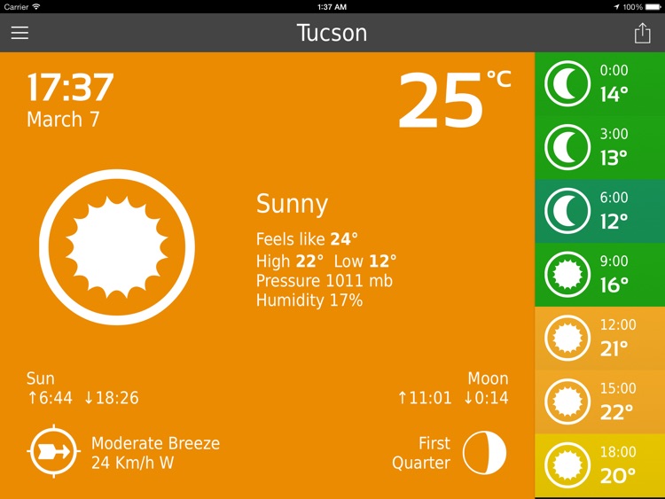 ClearWeather HD Free – Color Forecast screenshot-3