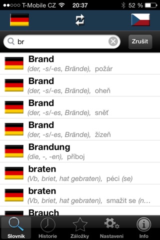 Slovník TZ-one německo-český/ česko-německý kapesní screenshot 2