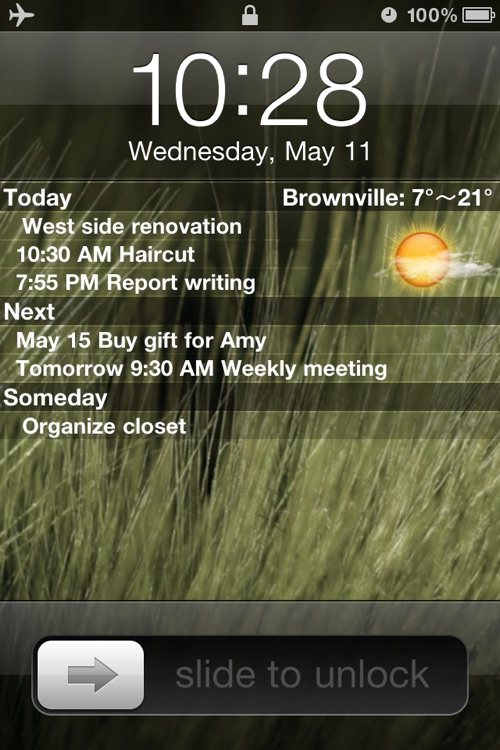 Make LockScreen (To-do List & Weather)