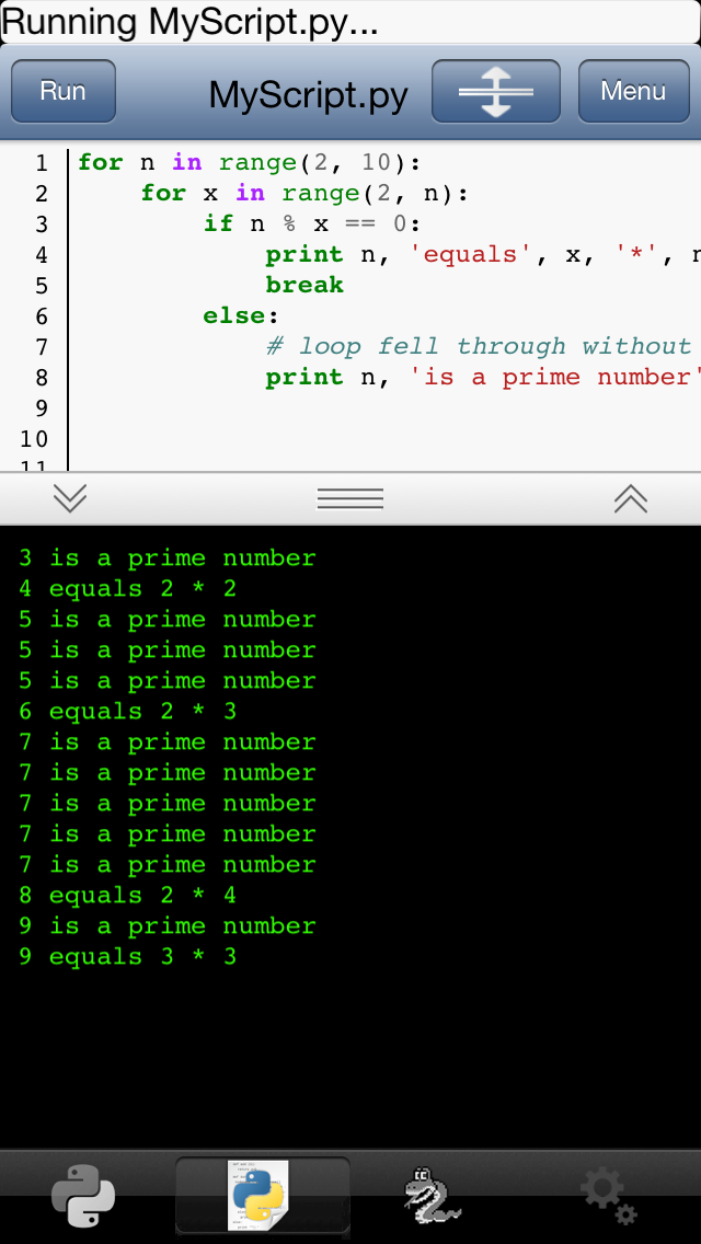 Python 2.7 for iOS Screenshot 3