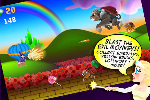 Attack of Oz Magic Battle: Wizard vs Flying Monkey—FREE Fantasy Adventure Racing Game screenshot 2