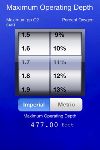 Diving - Maximum Operating Depth screenshot 2