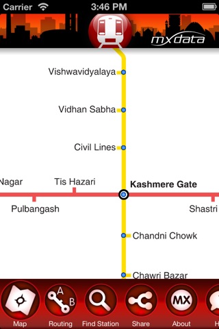 Delhi Metro Interactive Map screenshot 4