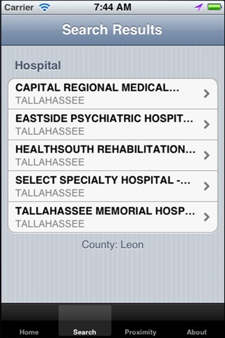 Facility Locator screenshot 2