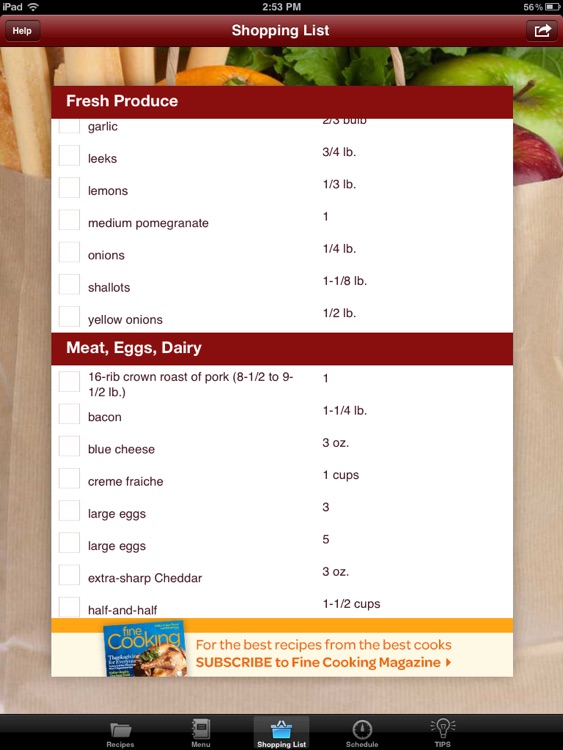 Christmas Menu Maker from Fine Cooking screenshot-3