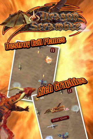 Dragon Scramble - Fly from Storm Cloud Danger, Tornado Trouble & Airplanes screenshot 2