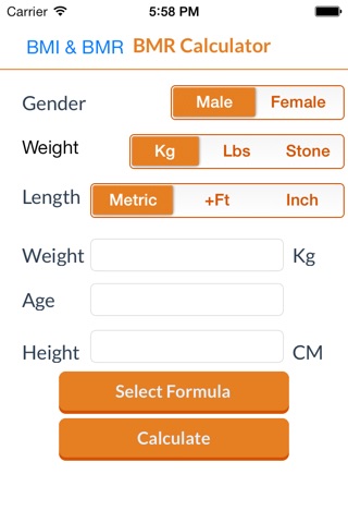 BMI & BMR Calculators screenshot 2