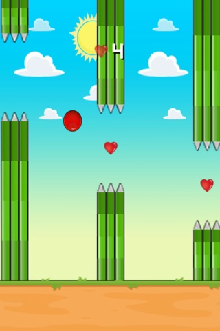 Flappy Red Ball - Tiny Flying screenshot 3