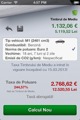 Taxa Auto 2013 - Noul Timbru de Mediu și Taxa de Poluare screenshot 2