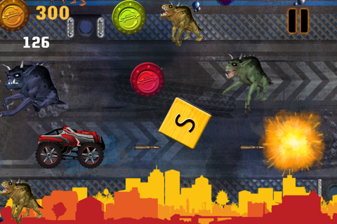 Abaiser Monster Trucks Vs Zombies: Words War Racing Game screenshot 3
