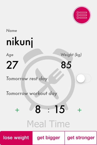 Meal Time And Amount Calculator screenshot 3