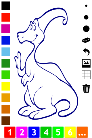 A Dinosaurs Coloring Book for Children: Learn to color with dinos screenshot 3