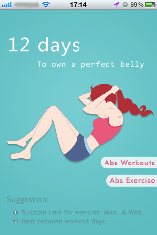 Abs Workouts - Getting A Perfect Belly in 12 Days screenshot 2