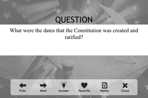 The U.S. Constitution - Flash Card Trivia screenshot 2