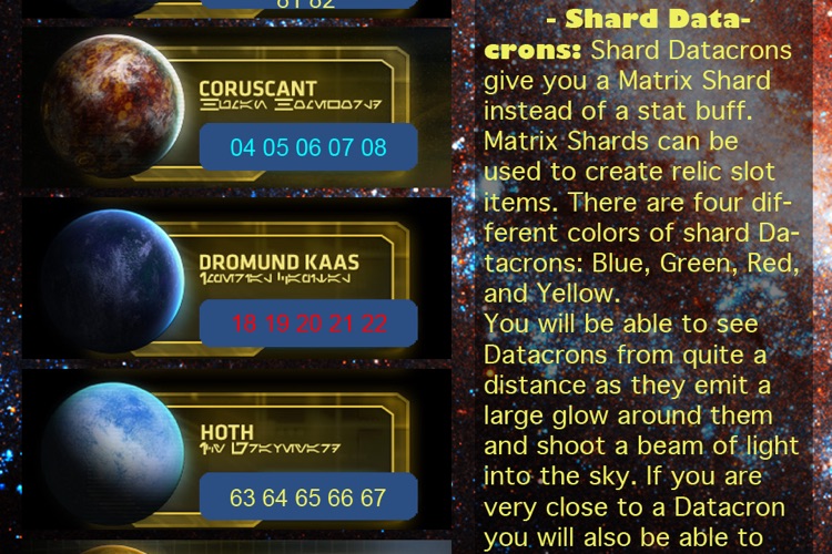 Locations for SWTOR HD