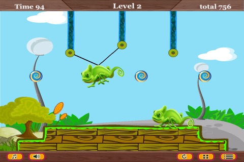 Sweet Sugar Crush Cameleon Escape - An Awesome Drag and Cut Puzzle Physics Game screenshot 2