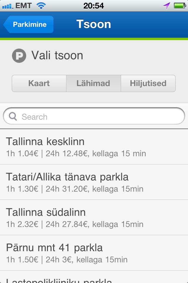 Parkimine.ee screenshot 2