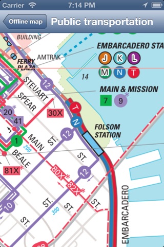 San Francisco Offline Map + Public Transportation map screenshot 3