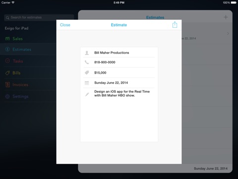 Exigo for iPad screenshot 4