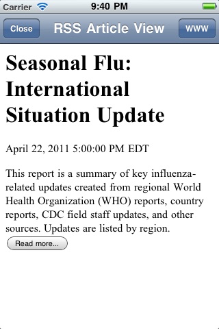 CDC Flu screenshot 3