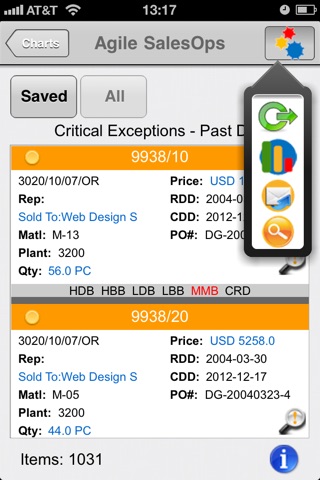 Скриншот из Agile SalesOps - SAP Order Management Cockpit
