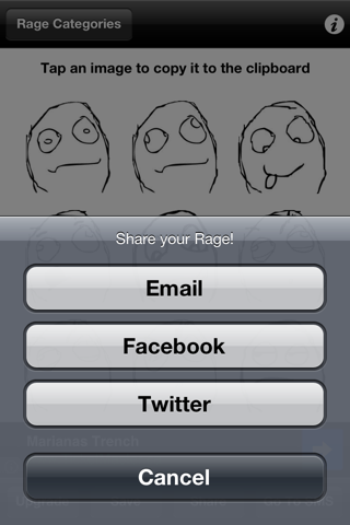 RageToSMS Lite - Rage Faces for Texting and SMS screenshot 2