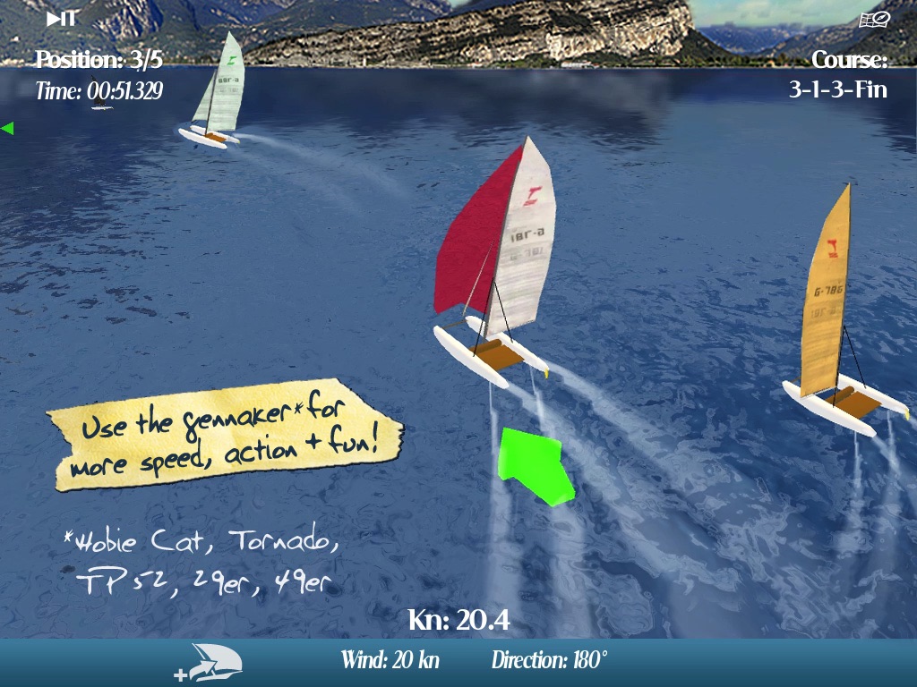CleverSailing HD Lite - Sailboat Racing Game for iPad screenshot 3