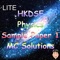 HONG KONG DSE Sample Paper 1 Multiple choice Solutions LITE version