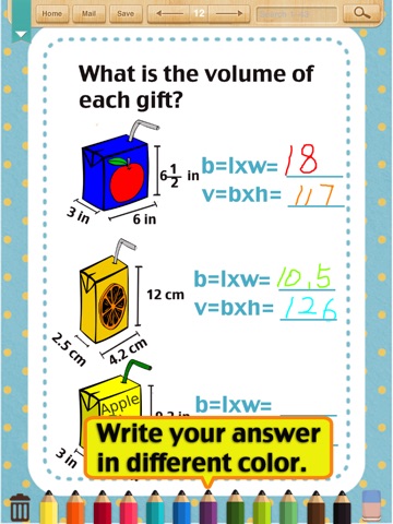 Kids Math-Volume&Surface Area Worksheets(Grade 6) screenshot 2